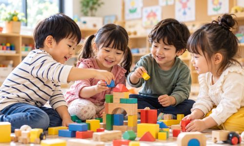 幼兒園積木歡樂共築時光